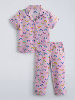 Hopscotch - Rainbow Collared T-Shirt And Pajama