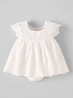 Hopscotch - Schiffli Onesie Dress