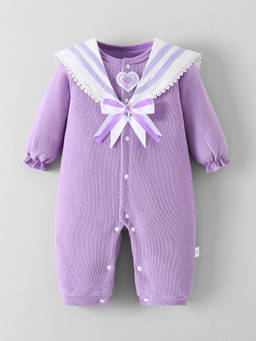 Hopscotch - Sailor Collar Textured Romper