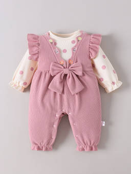 Hopscotch - Polka Dot Bow Applique Romper