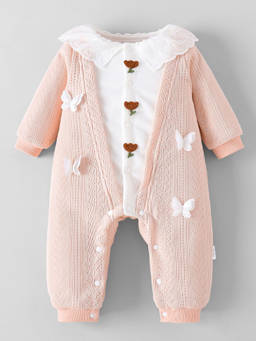Hopscotch - Butterfly Applique Textured Romper