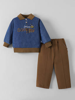 Hopscotch - Typography Embroidery Pant Set