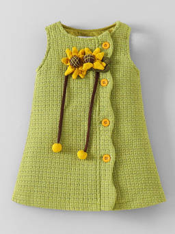 Hopscotch - Sun Flower Applique Dress