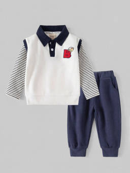 Hopscotch - Striped Sweatshirt And Joggers
