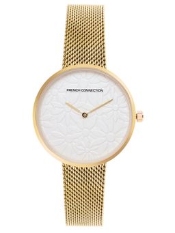 French Connection - White Analog Round Dial Fleur Watch For Women FCN00024F