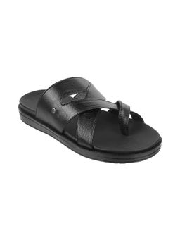 Metro - Men Casual Leather Black Sandals