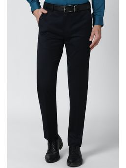 Peter England - Men Navy Blue Formal Trouser