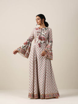 SAMVRIH - White Floral Dress