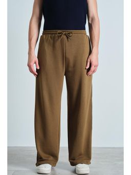 Bonkers Corner - Brown Solid Fit Trackpant