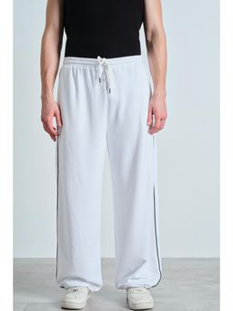 Bonkers Corner - White Solid Fit Trackpant