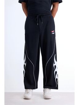Bonkers Corner - Black Printed Fit Trackpant