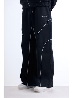 Bonkers Corner - Black Solid Fit Trackpant