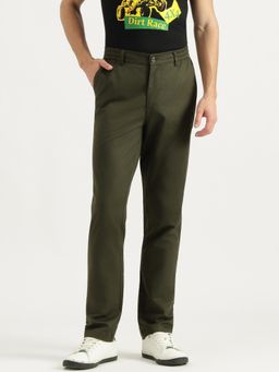 United Colors of Benetton - Olive Solid Relaxed Fit Trouser