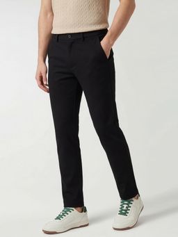 United Colors of Benetton - Black Solid Relaxed Fit Trouser
