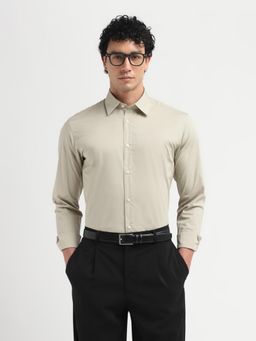 SELECTED HOMME - Beige Solid Slim Fit Shirt