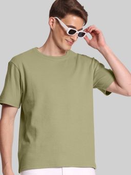 Bene Kleed - Green Solid Relaxed Fit T-shirt