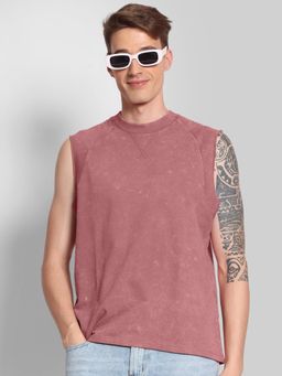 Bene Kleed - Mauve Solid Relaxed Fit T-shirt