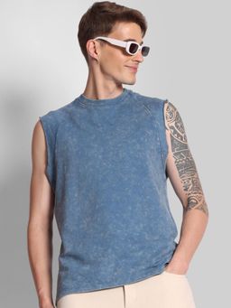 Bene Kleed - Blue Solid Relaxed Fit T-shirt