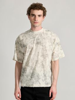 Espanshe - Black Printed Loose Fit T-shirt
