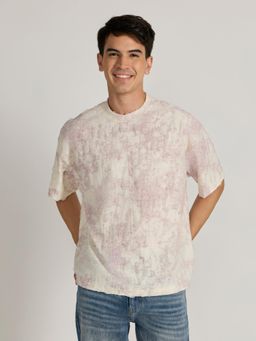 Espanshe - Pink Printed Loose Fit T-shirt