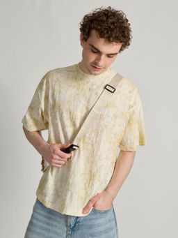 Espanshe - Yellow Printed Loose Fit T-shirt