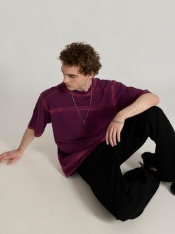 Espanshe - Purple Tie & Dye Loose Fit T-shirt