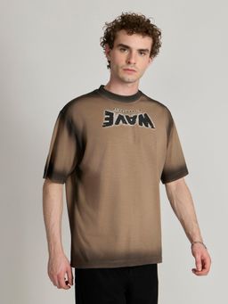 Espanshe - Brown Printed Loose Fit T-shirt