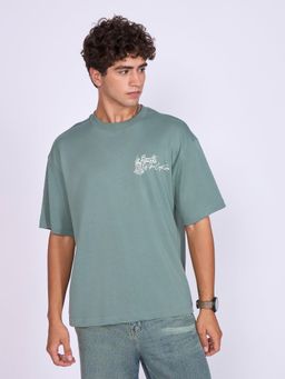 Espanshe - Green Printed Loose Fit T-shirt