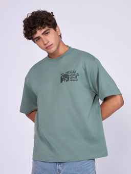 Espanshe - Green Printed Loose Fit T-shirt