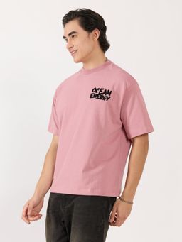 Espanshe - Pink Printed Loose Fit T-shirt