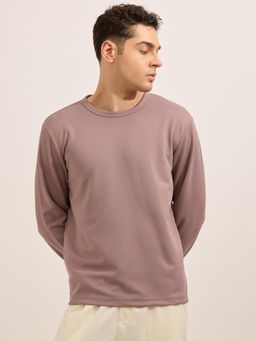 Espanshe - Purple Solid Relaxed Fit T-shirt