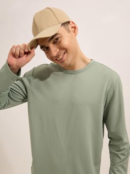 Espanshe - Green Solid Relaxed Fit T-shirt