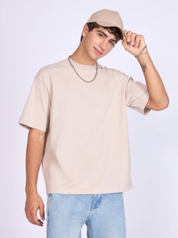 Espanshe - Peach Solid Loose Fit T-shirt