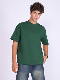Espanshe - Green Solid Loose Fit T-shirt