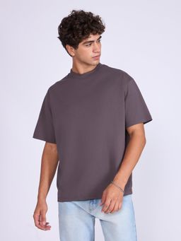 Espanshe - Brown Solid Loose Fit T-shirt