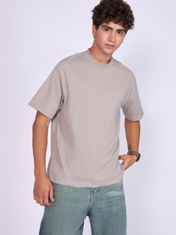 Espanshe - Grey Solid Loose Fit T-shirt