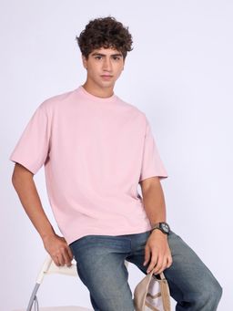 Espanshe - Peach Solid Loose Fit T-shirt