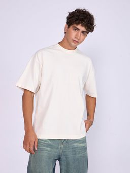 Espanshe - White Solid Loose Fit T-shirt