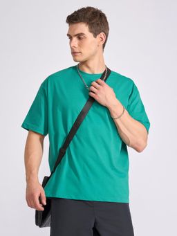 Espanshe - Green Solid Loose Fit T-shirt