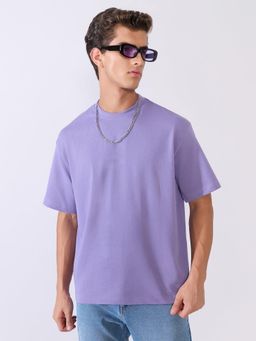 Espanshe - Lavender Solid Loose Fit T-shirt