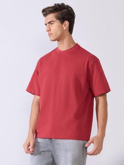 Espanshe - Red Solid Loose Fit T-shirt
