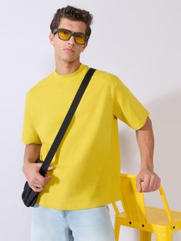 Espanshe - Yellow Solid Loose Fit T-shirt