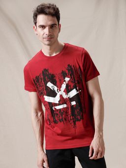 WROGN - Red Printed Slim Fit T-shirt
