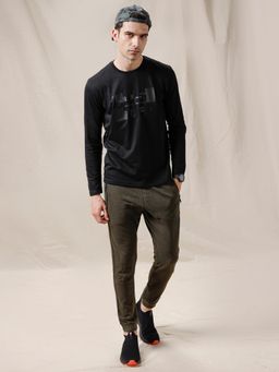 WROGN - Black Printed Slim Fit T-shirt