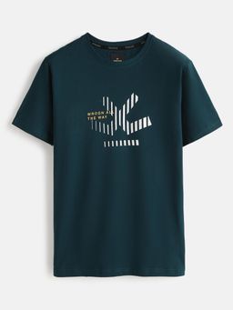 WROGN - Green Printed Slim Fit T-shirt