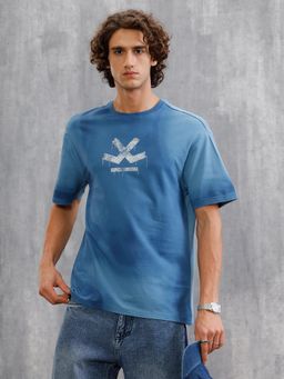 WROGN - Blue Woven Oversized Fit T-shirt