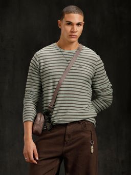 WROGN - Olive Textured Slim Fit T-shirt