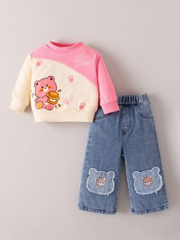 Hopscotch - Teddy Ribbed Top & Jeans