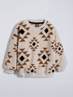 Hopscotch - Woven Fabric Abstract Sweatshirt