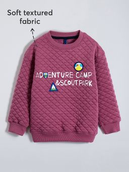 Hopscotch - Textured Fabric Applique Sweatshirt